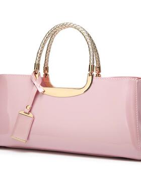 02986-24欧广美时尚光胶手漆皮提女包单肩结婚包新娘包宴会包2州