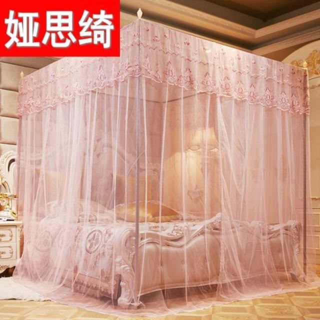 新款宫廷蚊帐三开门网红公主风蚊帐家用1.5/1.8m 单帐纱不带支i.