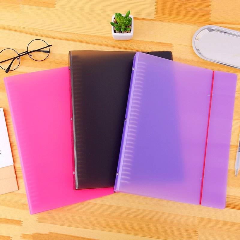 活页金属a4夹30pp面孔夹厚页笔记本彩色可拆卸活页夹夹收纳内外壳