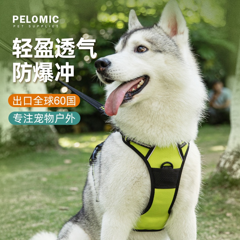 狗狗牵引绳背心式胸背带金毛拉布拉多中型大型犬防爆冲遛狗绳链子