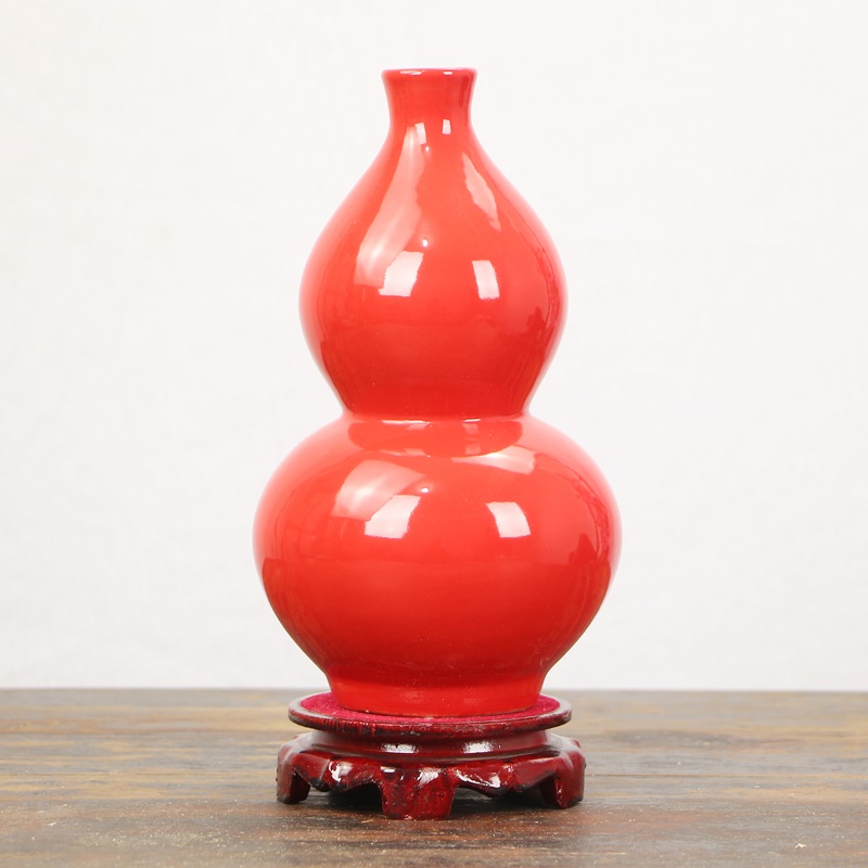 新中式葫芦小摆件喜庆红色结婚礼物客厅装饰摆设乔迁新居开业礼品