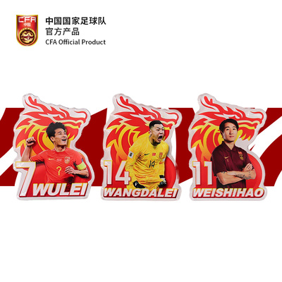 我的主场中国国家男子足球队球员系列冰箱贴武磊王大雷球员冰箱贴