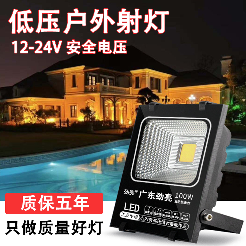 低压户外射灯12-24V彩色投光灯