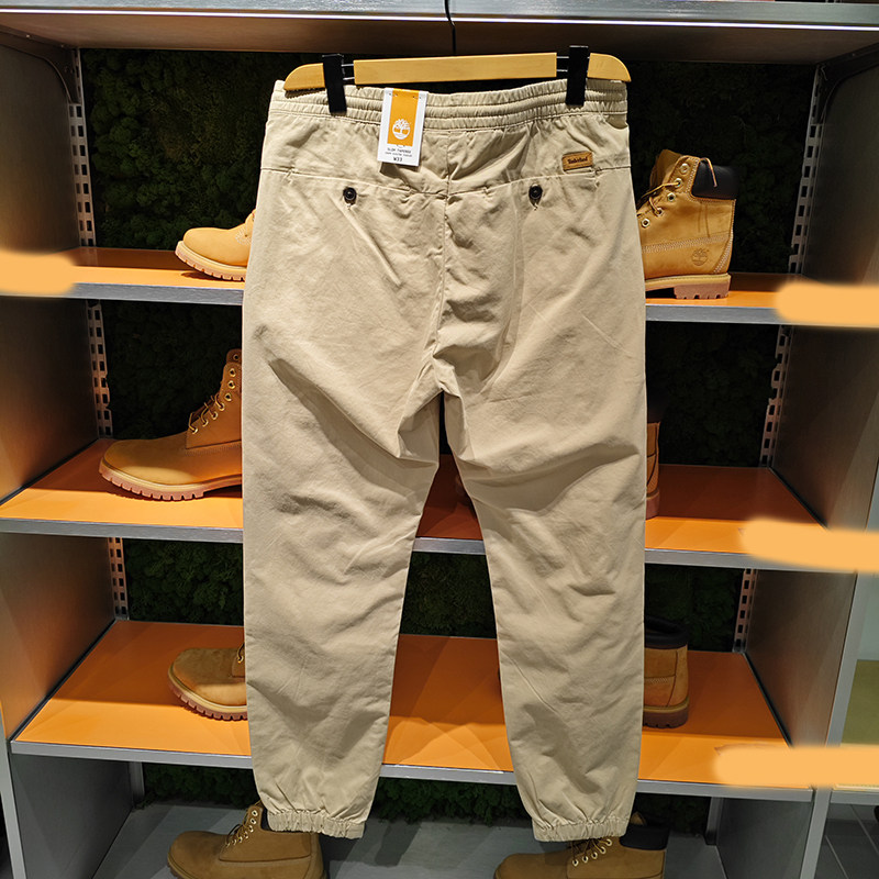 Timberland/添柏岚2024秋冬男装长裤休闲舒适弹性束脚修身|A27BF