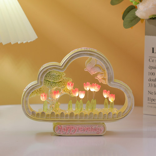 郁金香小夜灯手工diy生日礼物