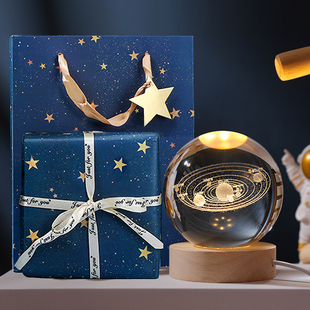 发光水晶球小夜灯生日礼物女生闺蜜送女友女孩儿童高级感实用新年