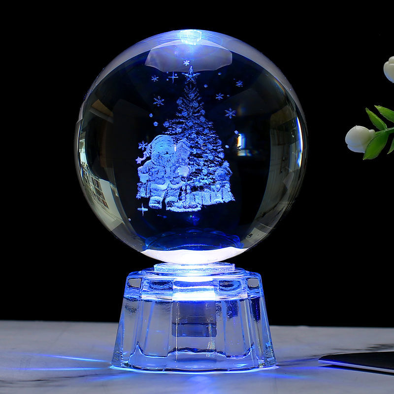 发光水晶球摆件生日礼物女生闺蜜送女友同学实用创意高级感圣诞节