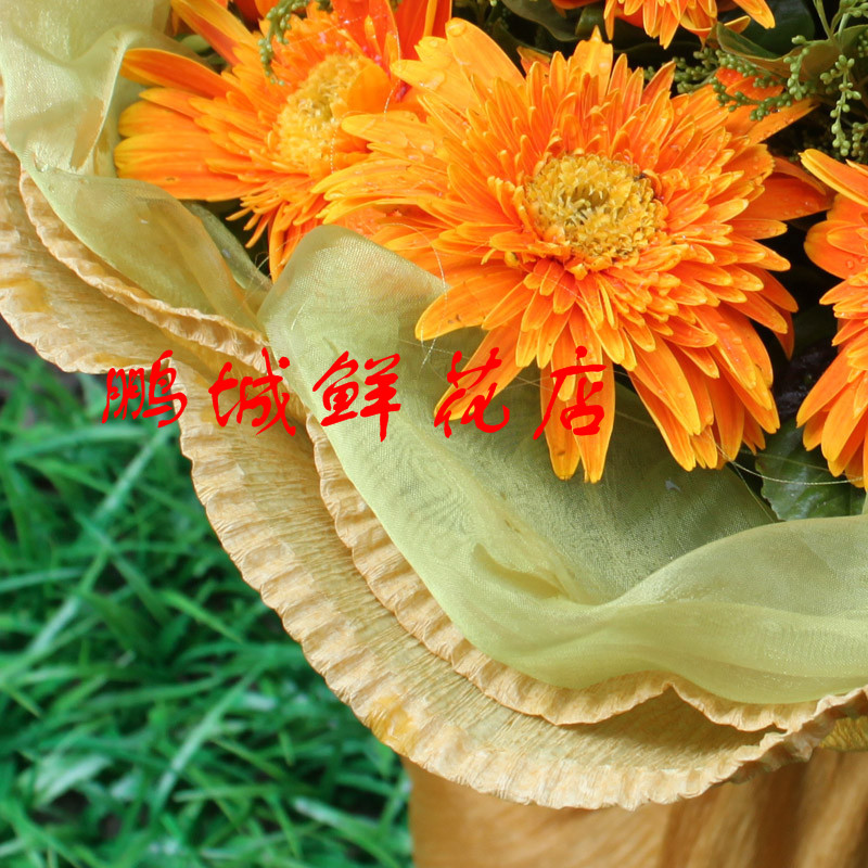 18朵橙色扶郎太阳花小雏菊花束教师父亲节送父亲老师深圳鲜花速递