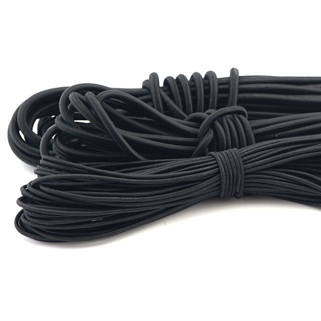 松紧带躺椅绳子加粗牛筋绳耐用高弹力圆形黑色橡皮筋服装diy辅料