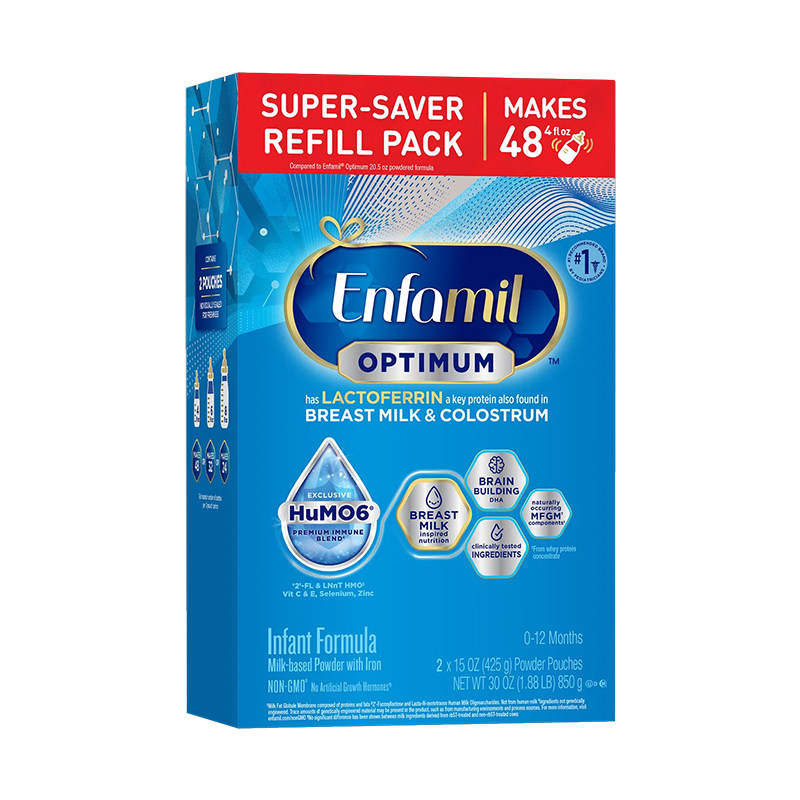 美赞臣美版蓝臻婴儿配方奶粉（0-12个月）补充盒装850g