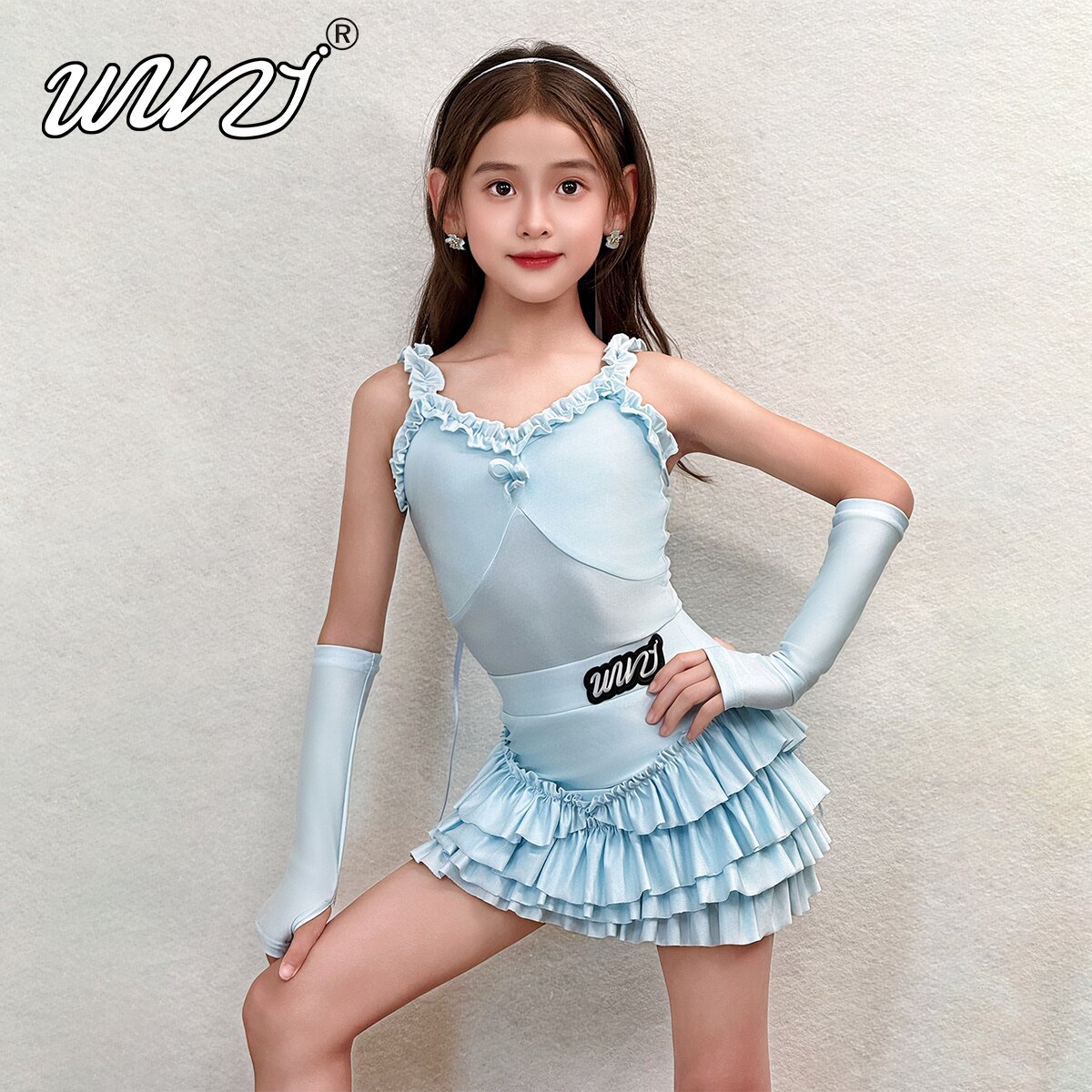 舞姿拉丁舞服女童练习服2026夏新款新品少儿童舞蹈套装分体练功服