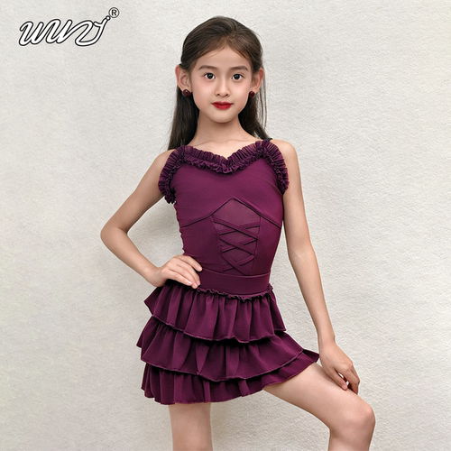 舞姿拉丁舞服女童练习服2026夏新款新品少儿童舞蹈套装分体练功服