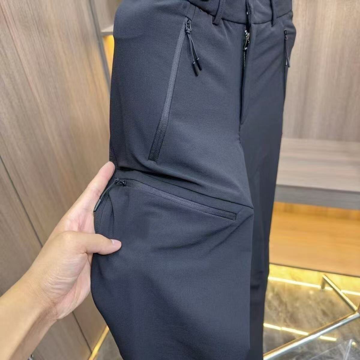 男士直筒修身休闲裤夏季新款修身微弹百搭长裤潮流简约显瘦男裤