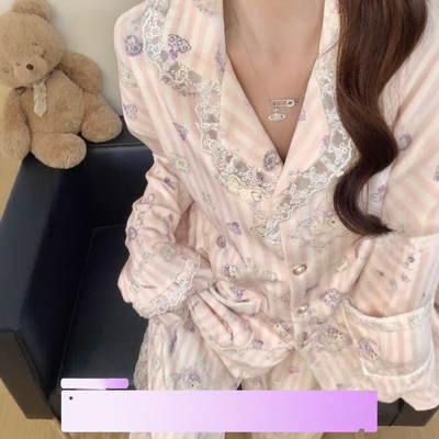 加厚海岛绒睡衣女秋冬季新款保暖