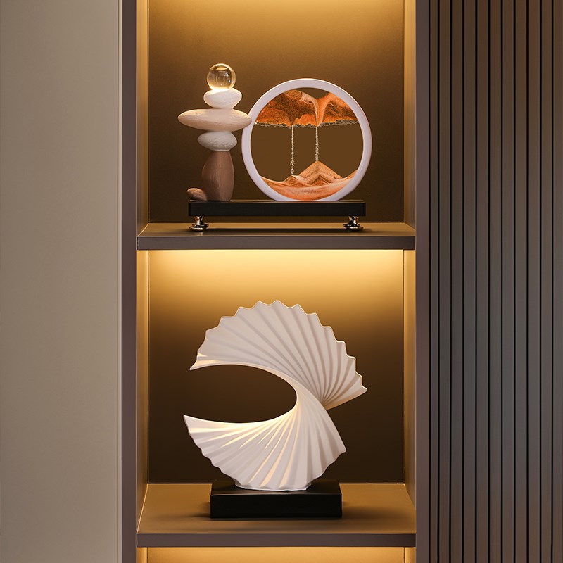 时来运转流沙画摆件客厅电视柜玄关酒柜轻奢装饰办公室工艺品