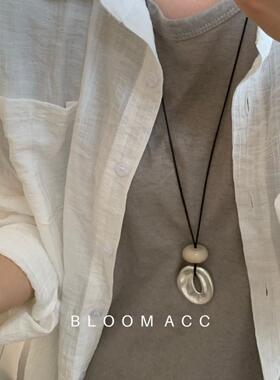 ins简约几何不规则长款吊坠链