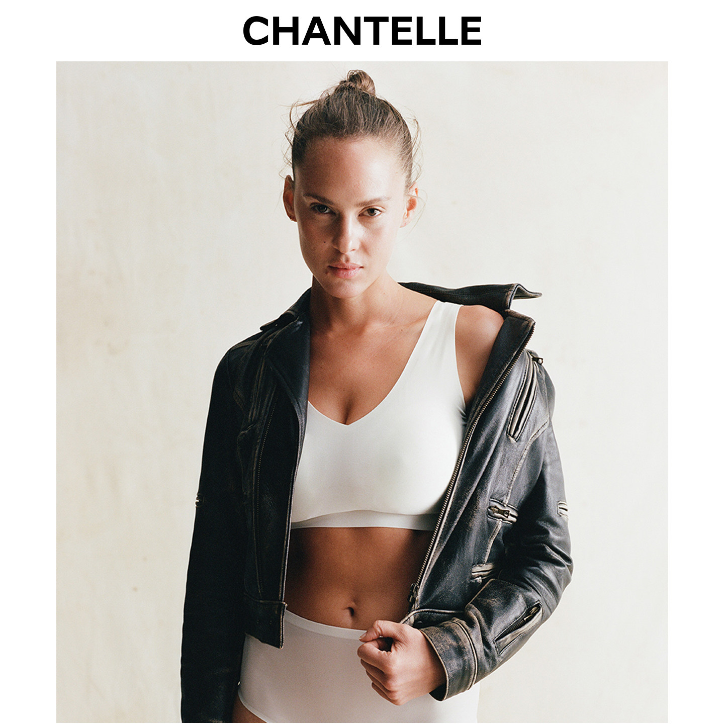 法国CHANTELLE仙黛尔轻运动软支撑内衣女大胸显小收副乳背心文胸