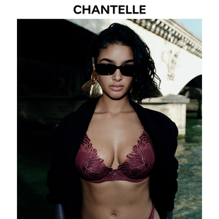 【过季折扣】法国CHANTELLE仙黛尔花卉蕾丝文胸刺绣上托钢圈文胸