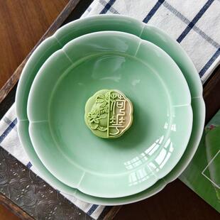 宋式美学餐具陶瓷青瓷创意盘子菜盘餐具新款中式宋韵个性家用小吃