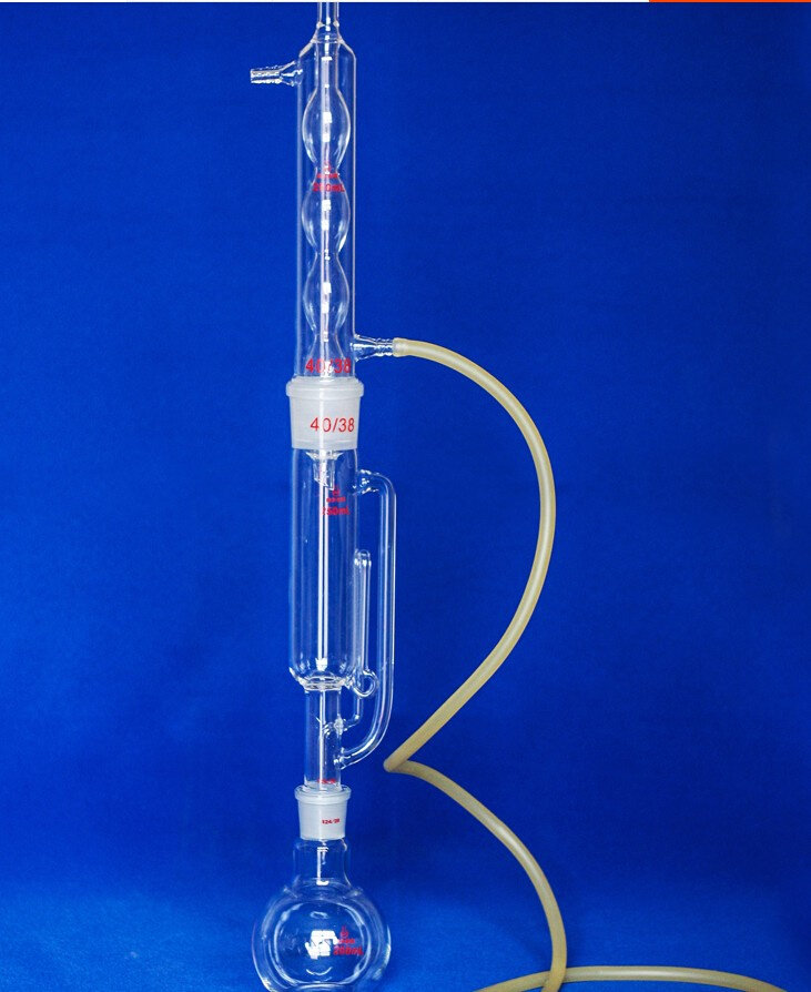 500ml索氏提取器250ml球形脂肪抽出器实验耗材索氏萃取器加厚玻