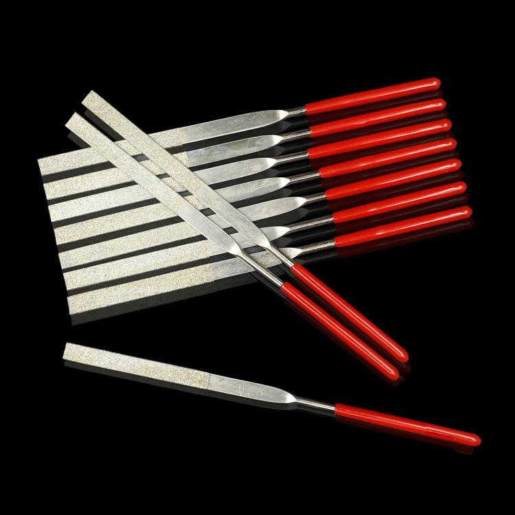 极速。3x140mlm金刚石锉刀 什锦锉扁锉合金锉刀模型木工钢锉10支