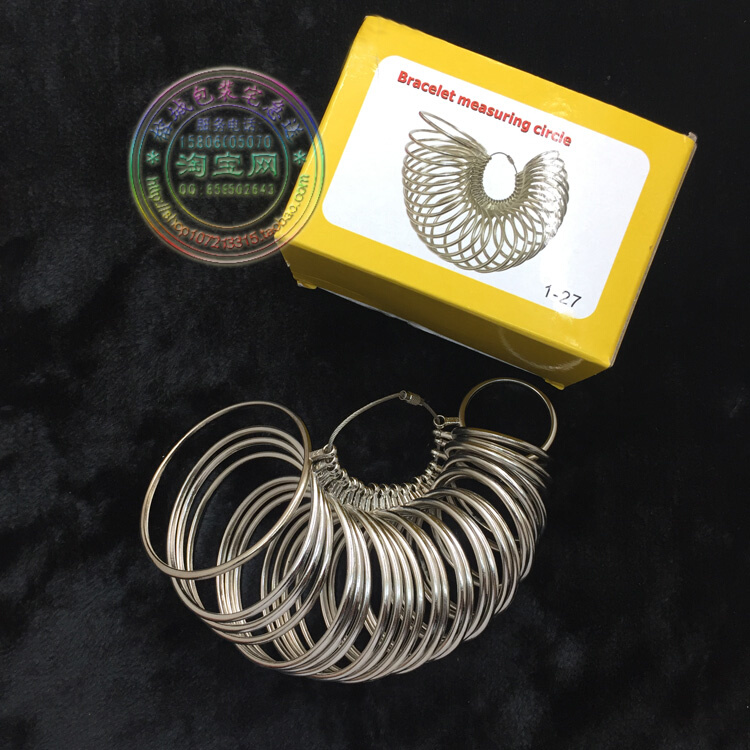 极速。首b饰器材 手环圈手环手腕大小测量圆形手镯测量圈打金工具