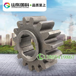 施工升降机驱动齿轮 15齿6键 重科施工电梯配件爬齿 正品热销