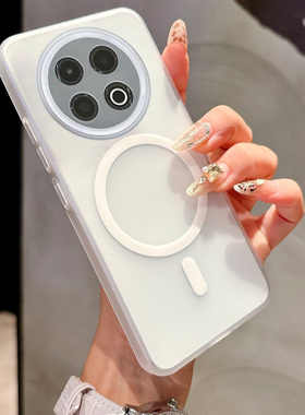 适用OPPOA6l手机壳套磨砂半透明A6L磁吸无线充电可车载保护套全包边散热0PP0a61男士女款亲肤感新品5G薄潮