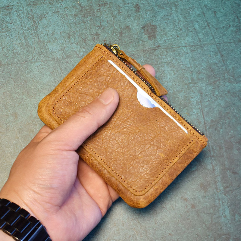 疯马皮rfid防磁卡包大容量卡位风琴包卡夹多卡位真皮复古零钱包