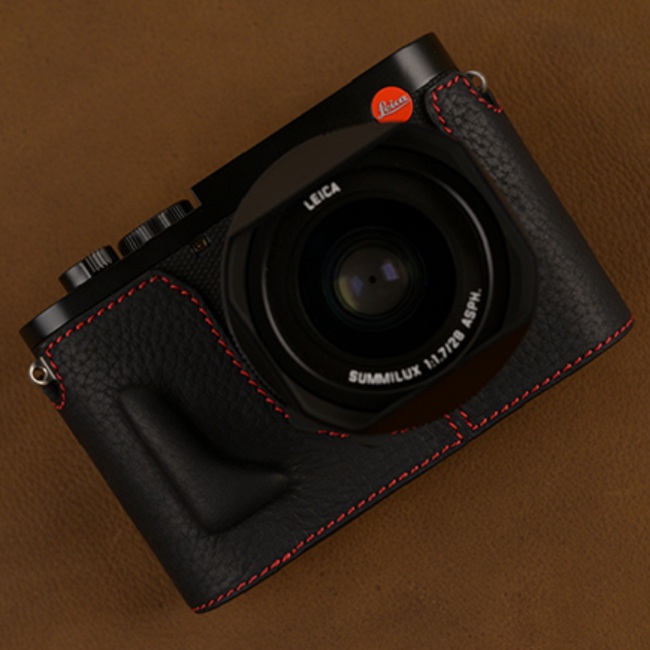 leica/徕卡Q2原装真皮套斜挎包 Q-P全包半套Q(typ116)相机皮套