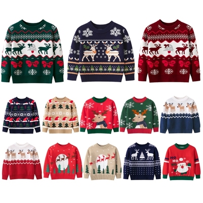 Girls kid Baby kids Christmas sweater girl boy boys clothes