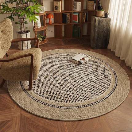 Round modern carpet living room sofa coffee table blanket