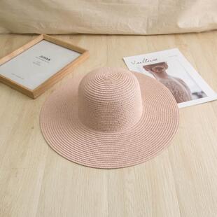 Women's Folding Wide Brim Sun Straw Beach Hat