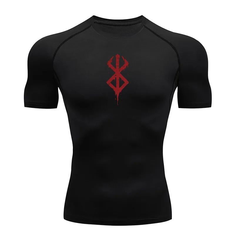 Anime Berserk Guts Men's Compression Shirt Fitness Sport Run