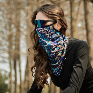 防晒面罩女款2026新款遮全脸冰丝口罩夏季防紫外线骑行面纱脖套男