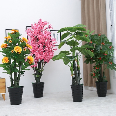 假花摆件客厅摆件造型欧式室内两边新居艺术塑料植物