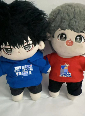 娃衣20cm棉花娃娃王曼昱同款专属定制乒乓球系列文化衫印10cmT恤