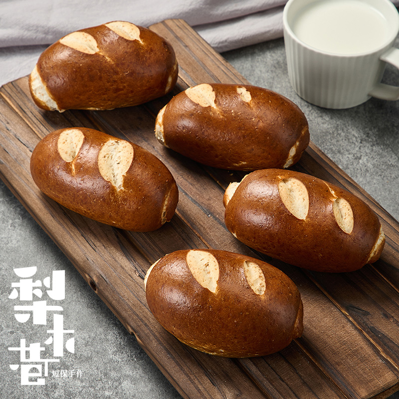 梨木巷全麦原味碱水棍面包100gx5饱腹代餐短保手作早餐饱腹点心