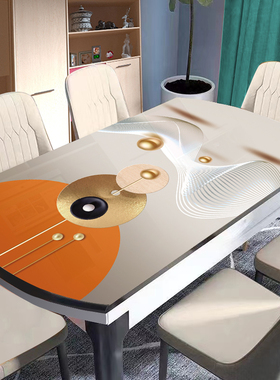 椭圆形餐桌垫可折叠餐桌桌布pvc软玻璃防水防油耐高温免洗水晶板