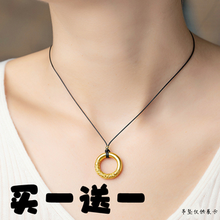 高端蜡皮绳吊坠绳挂脖男女黑皮绳项链绳挂黄金戒指平安扣的细绳子