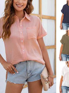 summer T Shirt Shirts Tops Blouse For Women clothes linen 24