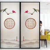 家用玻璃贴膜防窥磨砂贴纸玻璃贴膜静电贴膜贴画浴室卫生间淋浴房