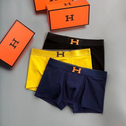 3条罐装莫代尔磁石男士科技感温平角内裤HWOB