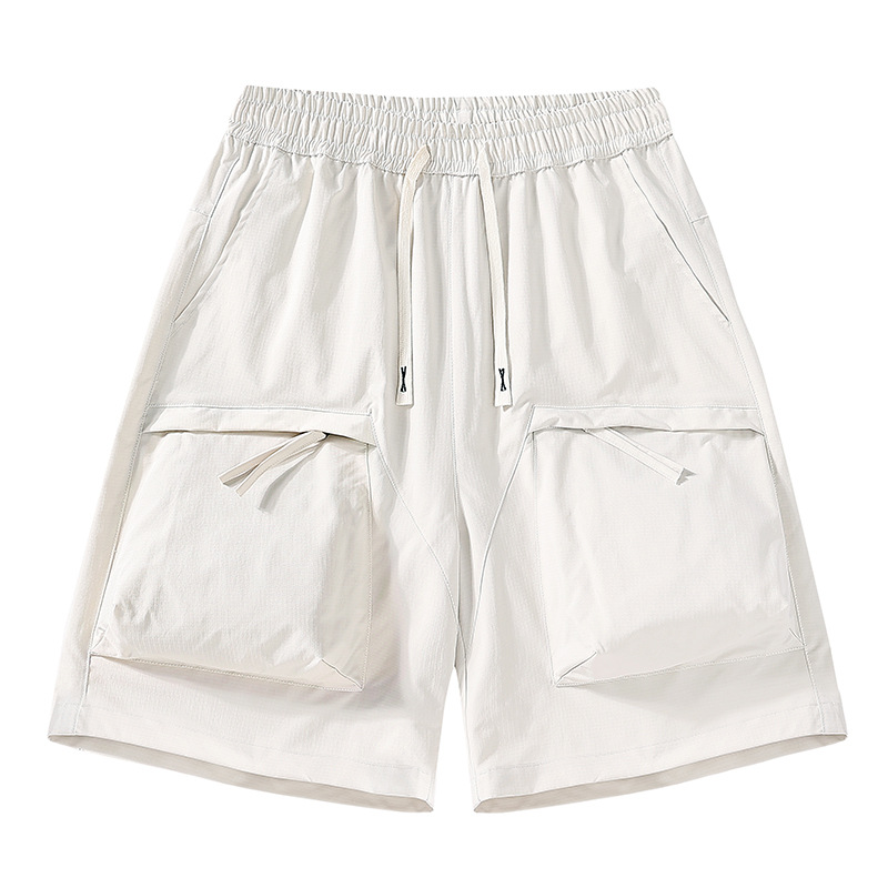 夏美式工装短裤日系潮牌宽松直筒