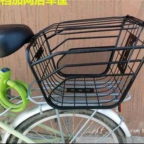 脚踏折叠自行车架车框车筐小号后车2轮蓝车尾收纳娄篮后篮筐货架