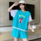 短裤 夏季 休闲两件套跑步 女韩版 潮流学生宽松显瘦短袖 薄款 运动套装