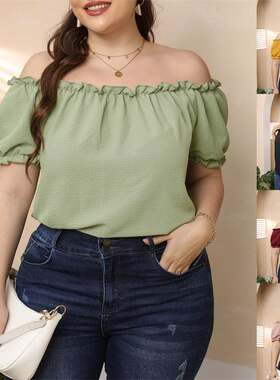 L-4XL summer women T shirt plus size fat ladies tops大码T恤