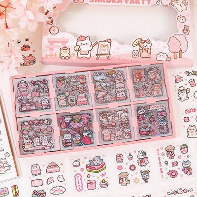 100sticker set cute stickers waterproof cup diy 手账贴纸可爱