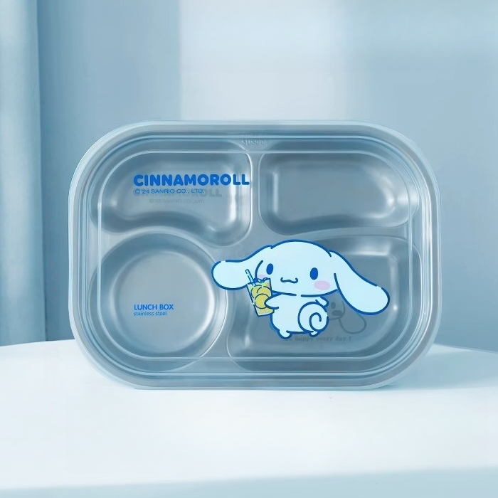 大耳狗分格餐盘900ml带盖