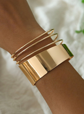 punk metal bracelet punk simple hyperbole hand ornaments手饰